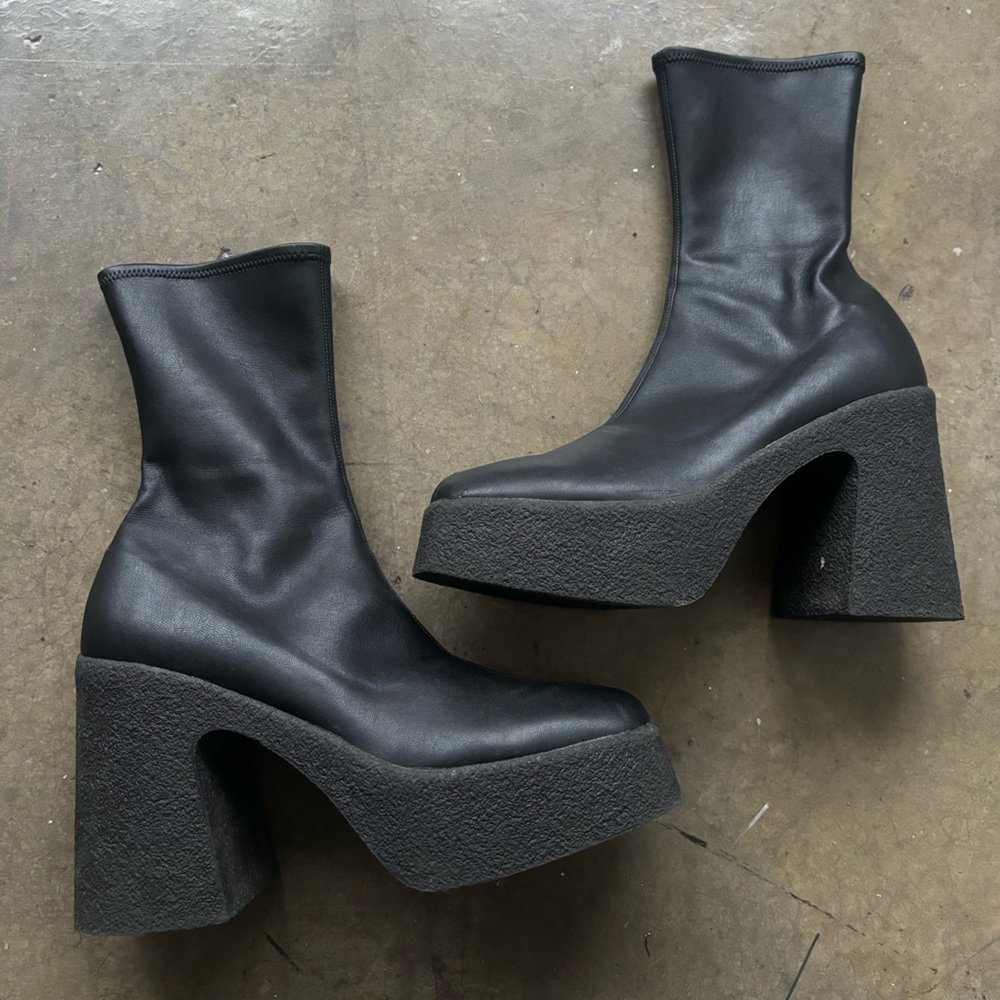 Stella McCartney Black Platform Boots